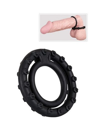 Steely Cockring: Penis-/Hodenring, schwarz
