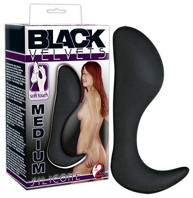 Silicone Butt Plug Analdaumen schwarz
