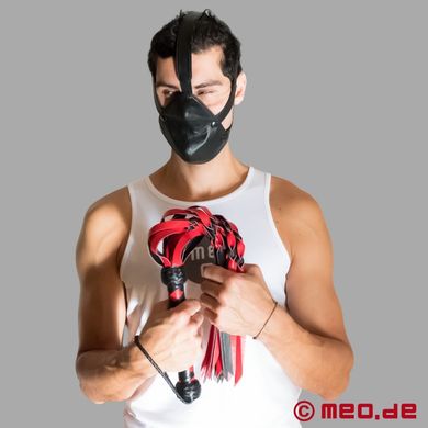 Flogger Satanas aus schwarz ? rotem Leder