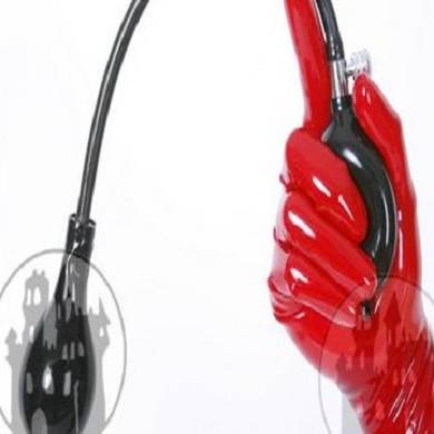 latex-knebel-mit-schlauch-und-handpumpe