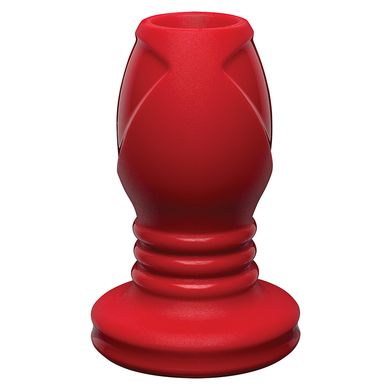 9,9 x 5 cm KINK by Doc Johnson - Premium Silicone Anal Tunnelplug Medium - Red