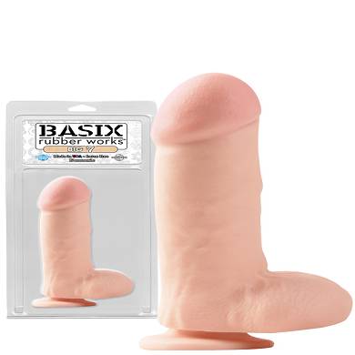 basix-7-inch-big-dong-flesh-with-suction-cup-and-balls