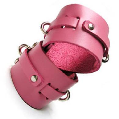 pinke-leder-handgelenkfesseln