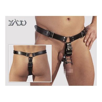 Leder Herren String mit Analdildo