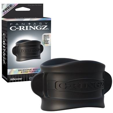 fantasy-c-ringz-silicone-ball-stretcher-black