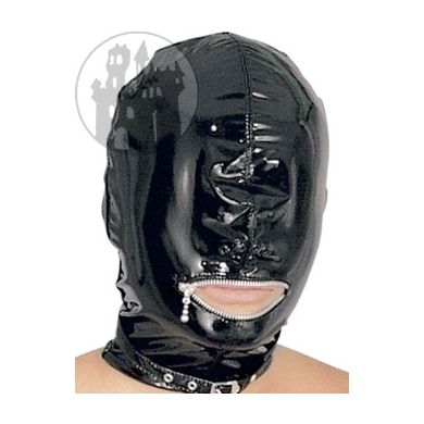 Lack Herren Maske mit Reiverschluss