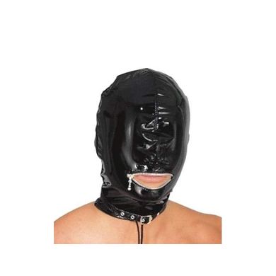 Lack Maske - geschlossen, mit Mundffnung und Reiverschluss