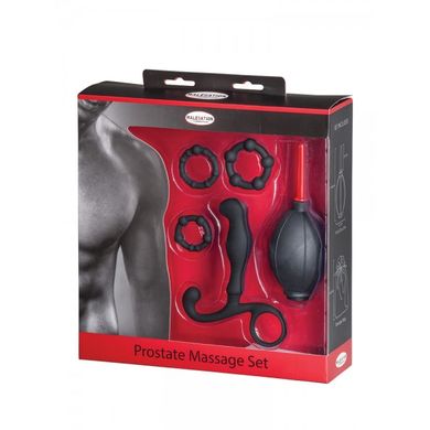 Malesation Prostate Massage: Analtoy-Set, schwarz/rot